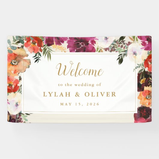 Bouquet d'automne sauvage | Bannière de bienvenue  (Horizontal)