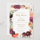 Bouquet d'automne sauvage | Invitation Baby shower (Devant)