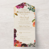 Bouquet d'automne sauvage | Invitation de mariage  (À l'intérieur)