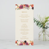 Bouquet d'automne sauvage | Menu Mariage (Debout devant)