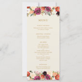 Bouquet d'automne sauvage | Menu Mariage (Devant)