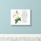 Bouquet de Belle toile de Roses Blanches (Insitu (Plancher de Bois))