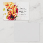 Bouquet de belles fleurs Carte de remerciements (Devant / Derrière)