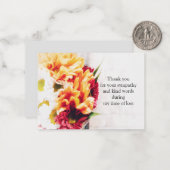 Bouquet de belles fleurs Carte de remerciements (Devant/Arrière en situation)