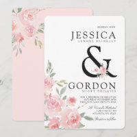 Bouquet de Blush Rose| Invitation à un mariage d'e