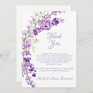 Bouquet de Carte de remerciements mariage