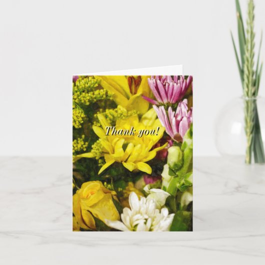 Bouquet De Carte de remerciements Peinture Cheer (Devant)