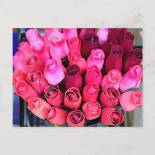 bouquet de carte postale rose