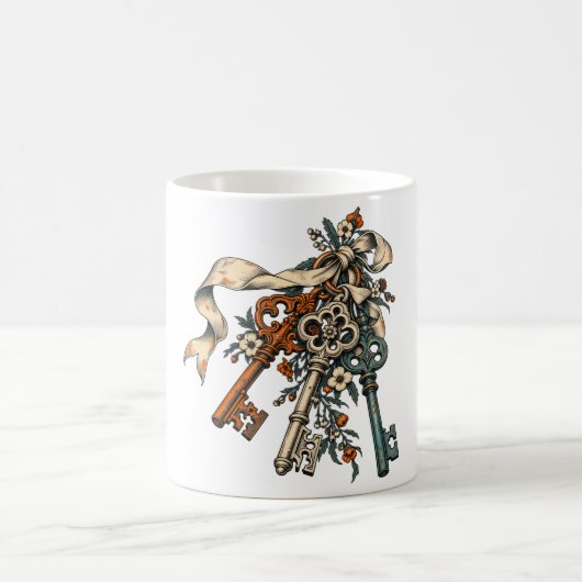 Bouquet de clés rustique Mug (Centre)