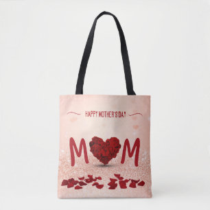 Bouquet de coeur Rose de la Fête des Mères - Sac f