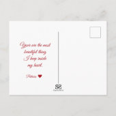 Bouquet de coeur Rose de la Saint-Valentin - Carte (Dos)