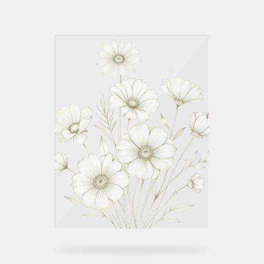 Bouquet de Cosmos Délicat Ligne d'Art Élégance (Recto)