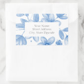 Bouquet de couleur bleu Étiquettes (Sac)