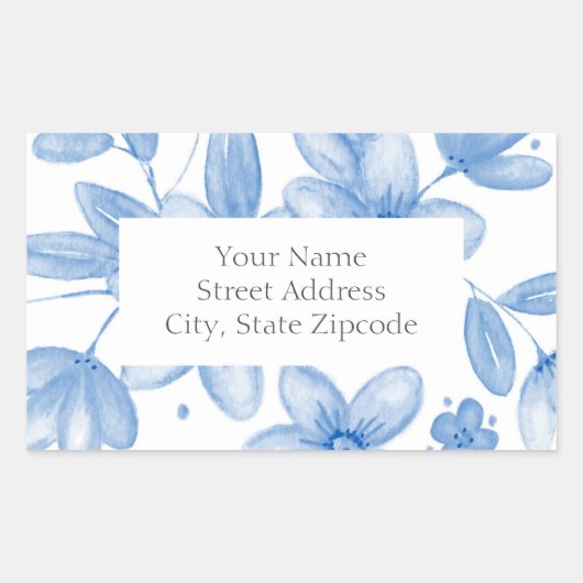 Bouquet de couleur bleu Étiquettes (Devant)