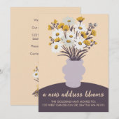 Bouquet de Faire-part mobiles de nouvelles adresse (Devant / Derrière)