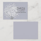 Bouquet De Fleur Blanche Merci Cartes (Devant / Derrière)