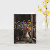 Bouquet de fleur sauvage dans la vieille carte de (Fleur jaune)