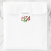 Bouquet de fleurs à l'aquarelle - Étiquette de bou (Sac)