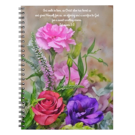 Bouquet de fleurs Art Bible Verse Journal (Devant)