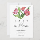 Bouquet de fleurs Baby in florom Invitation (Devant)