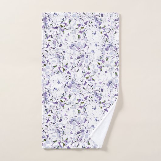 Bouquet de fleurs d'aquarelle d'hydrangées. (Serviette à main)