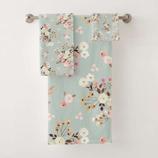 Bouquet de fleurs d'aquarelle rustique Motif à Sag (En situation)