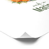 Bouquet de fleurs de naissance Affiche | Floral aq (Coin)