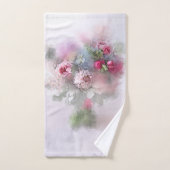 Bouquet de fleurs de roses rouges Abstraites (Serviette à main)
