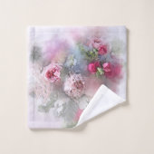 Bouquet de fleurs de roses rouges Abstraites (Gant de toilette)