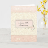 Bouquet de fleurs du 30e anniversaire Carte (Fleur jaune)
