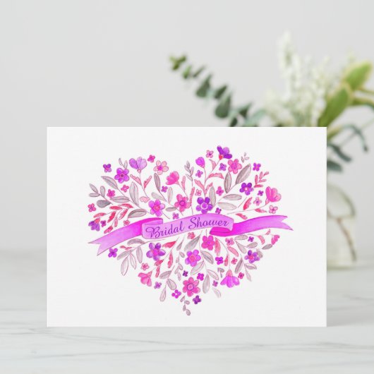 Bouquet de fleurs fleur douche nuptiale invitation (Debout devant)