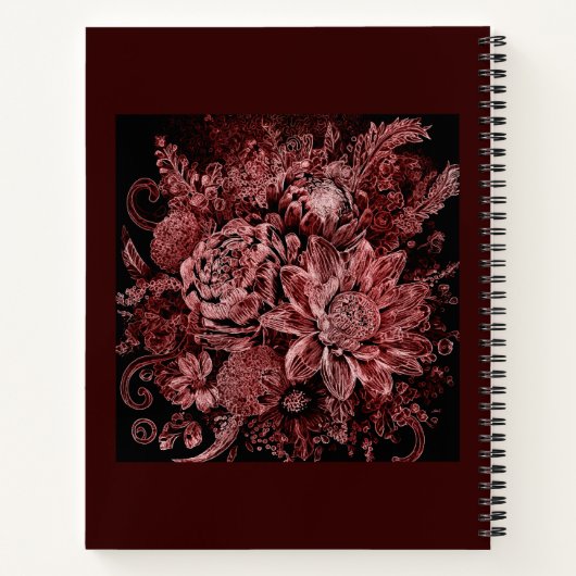 Bouquet de fleurs gravé - Journal (Dos)