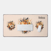 Bouquet de fleurs gris-jaune orange (Clavier et souris)