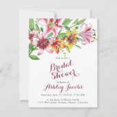 Bouquet de fleurs Lily Invitation de douche nuptia (Devant)