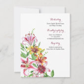 Bouquet de fleurs Lily Invitation de douche nuptia (Dos)