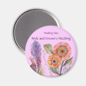 Bouquet de fleurs Mariage souvenir Magnet (Recto/Verso)