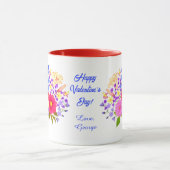 Bouquet de fleurs Mug pour la Saint-Valentin (Centre)