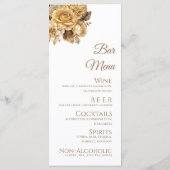 Bouquet de fleurs neutres - Mariage blanc - Menu (Dos)