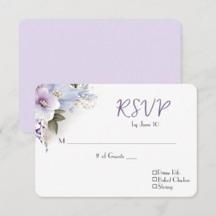 Bouquet de fleurs pour RSVP de mariage