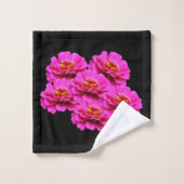 Bouquet de fleurs rose Zinnia (Gant de toilette)