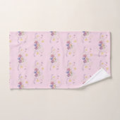 Bouquet de fleurs roses (Serviette à main)