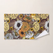 Bouquet de fleurs - roses, pivoines, marguerites e (Serviette à main)