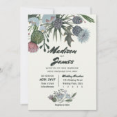 Bouquet de fleurs sauvages | bleu | Invitations de (Devant)