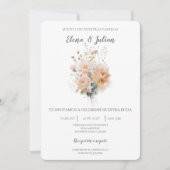 Bouquet de fleurs sauvages Faire-part de mariage e (Devant)