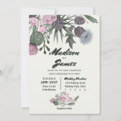 Bouquet de fleurs sauvages | rose | Invitations de (Devant)