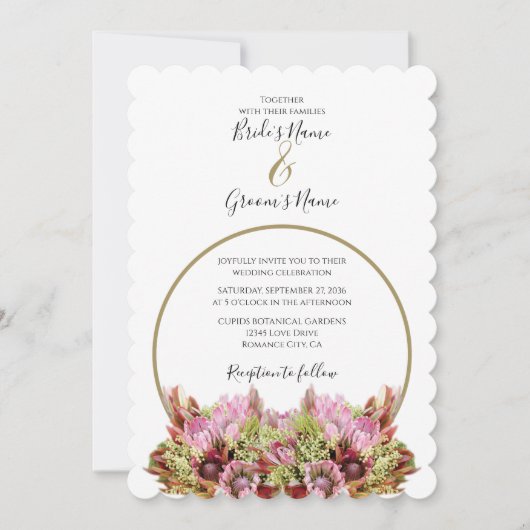 Bouquet de fleurs sauvages rustiques Invitations d (Devant)