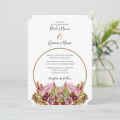 Bouquet de fleurs sauvages rustiques Invitations d (Debout devant)