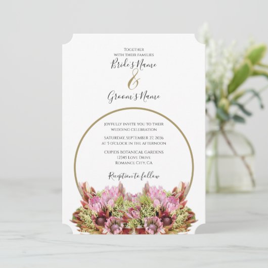 Bouquet de fleurs sauvages rustiques Invitations d (Debout devant)