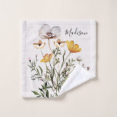 Bouquet de fleurs sauvages séchées Monogram (Gant de toilette)