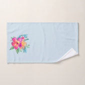 Bouquet de fleurs tropicales colorées (Serviette à main)